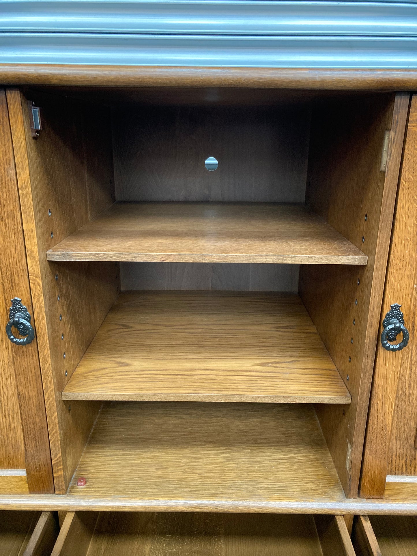 Solid oak storage unit