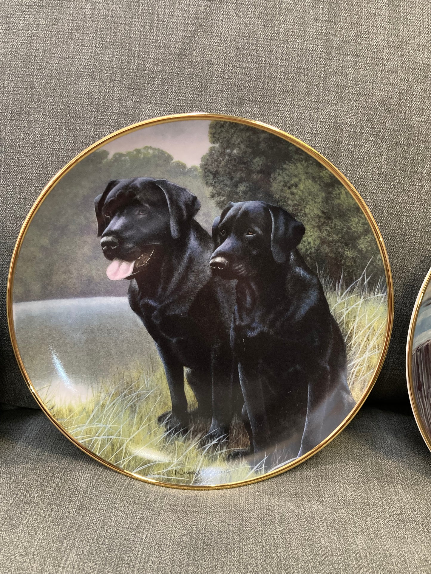 🐾 Franklin Mint Labrador Plate Set – Limited Edition 🐾