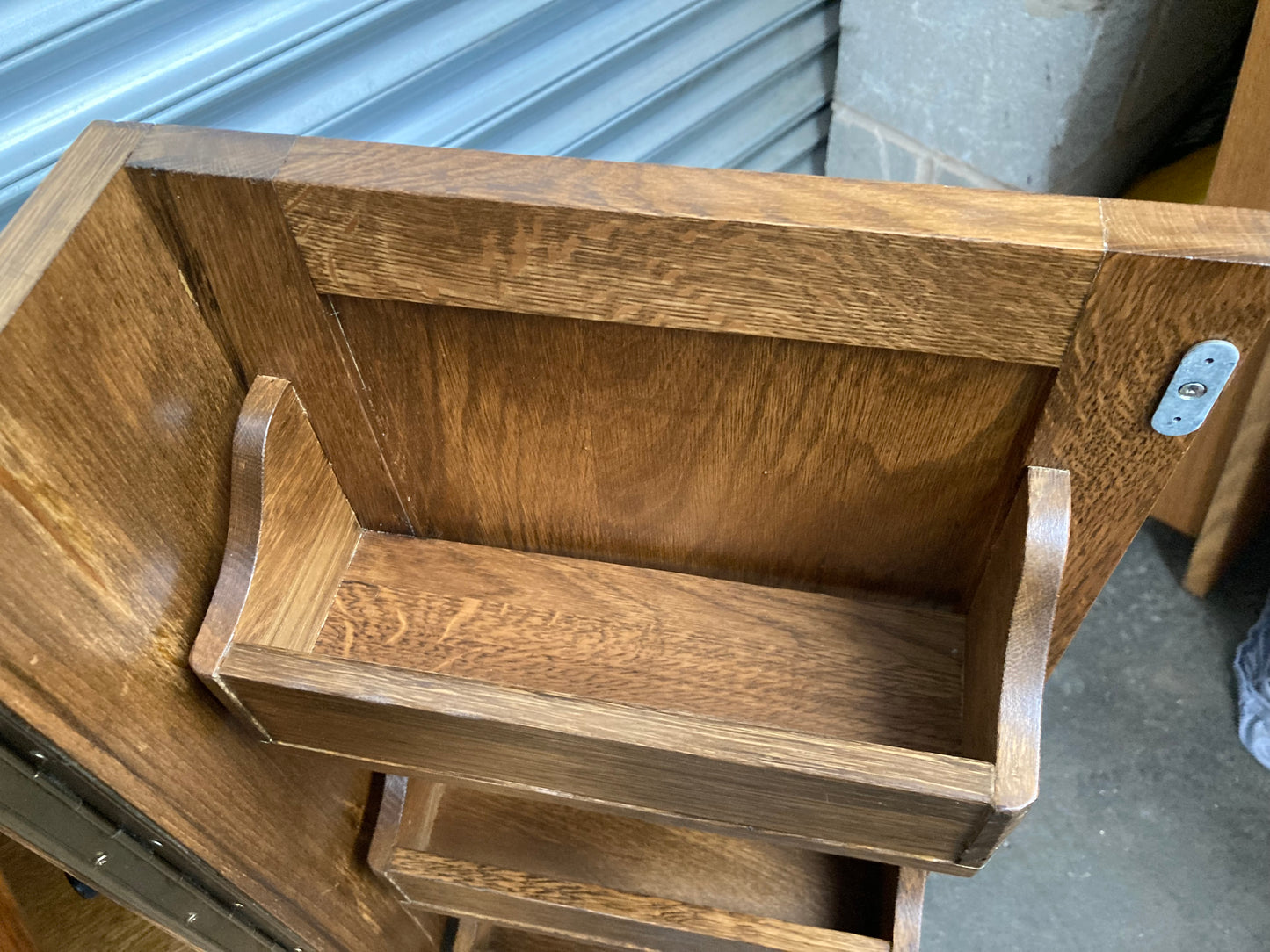 Solid oak storage unit