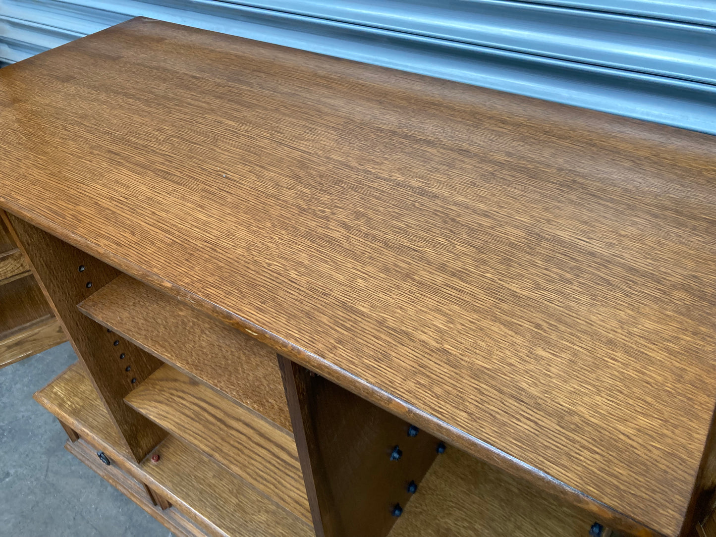 Solid oak storage unit