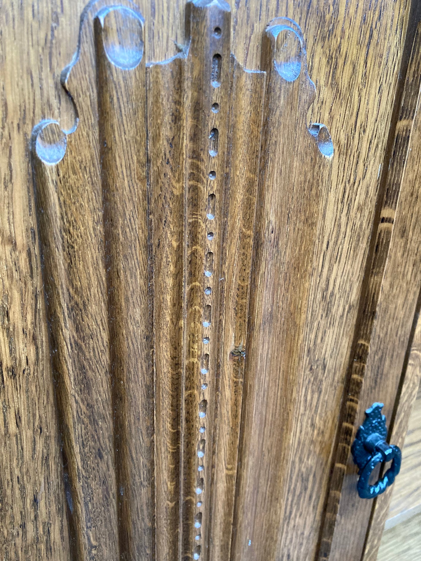 Solid oak storage unit