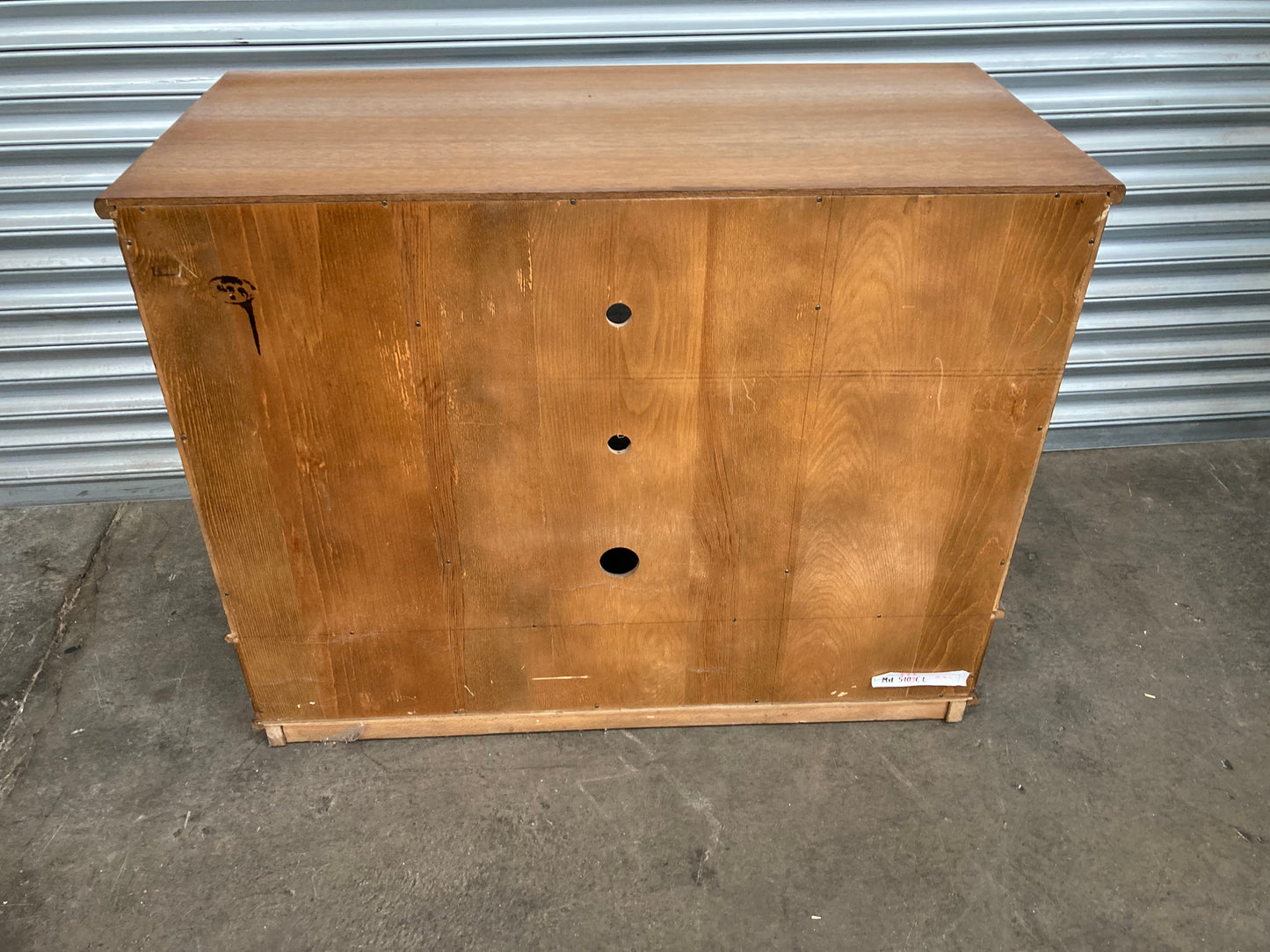 Solid oak storage unit