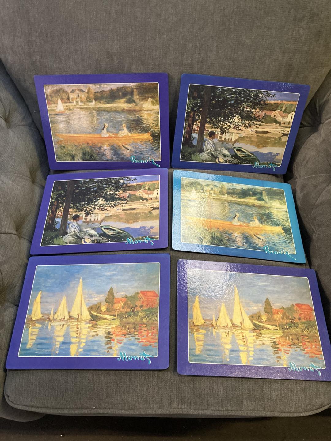 🎨 Vintage Monet & Renoir Table Set