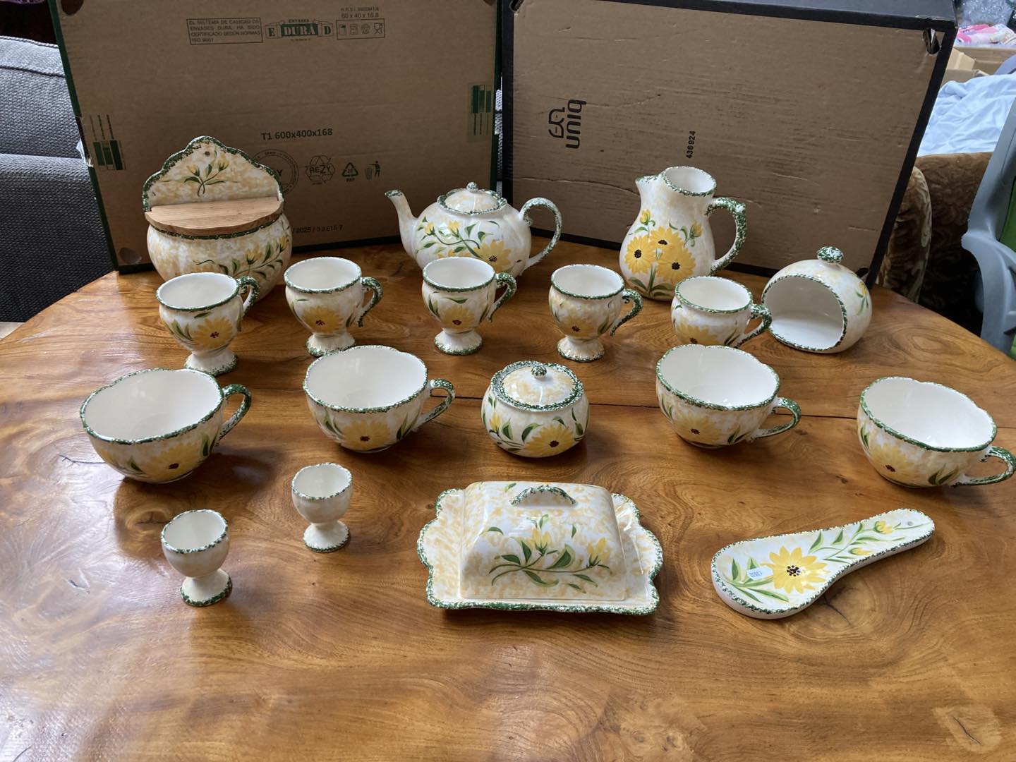 🌻✨ Vintage 18 piece Portuguese Dinner Service – Obrarte Portugal ✨🌻