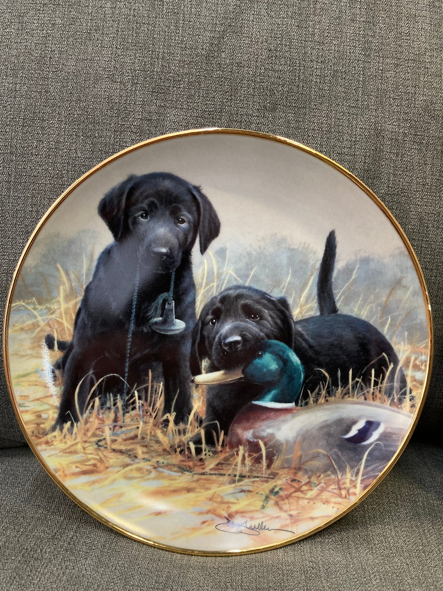 🐾 Franklin Mint Labrador Plate Set – Limited Edition 🐾